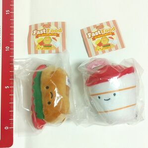 にっこりーノ クオリア ファーストフードのぬいぐるみ ホットドッグ シェイク