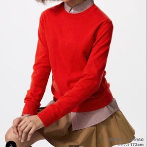 2025年秋新作 UNIQLO カシミヤクルーネックセーター XL