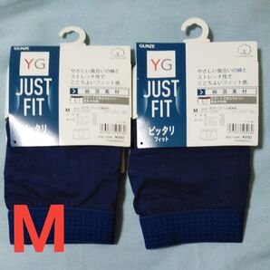 グンゼ YG ボクサーブリーフ(前あき) サイズM ディープブルー 2枚セット