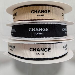 【まとめ売り⑤】 リボン 16mm CHANGE PARIS 黒 ベージュ アイボリー 白 激安