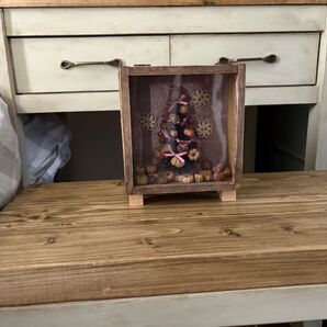 ハンドメイドミニチュアツリー カボチャの丘 ボックスヴィンテージ調