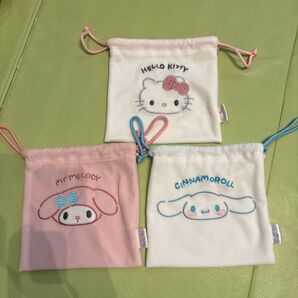 サンリオ 巾着 3つセット 刺繍