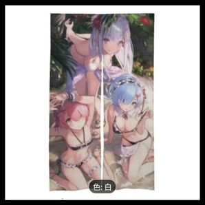 【リゼロ レム ラム エミリア】のれん 暖簾 目隠し 間仕切り インテイリア 和風 ゼロから始める異世界生活 イラストアニメ 同人