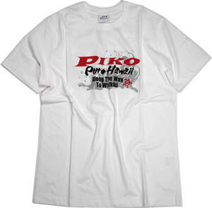 Tシャツ 半袖 天竺 フロント＆バックプリント PIKO ピコ PKM1942 01白 Mサイズ