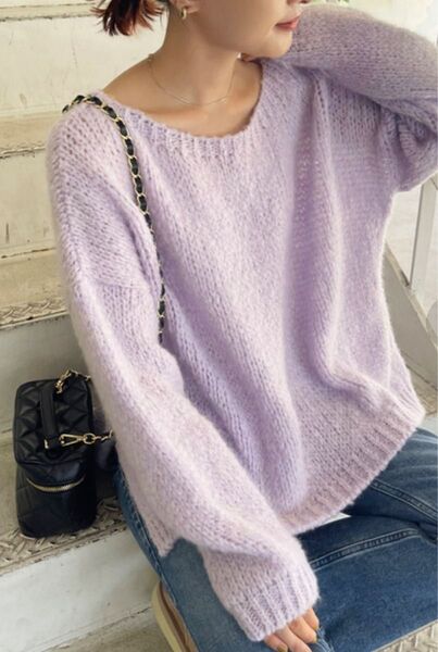 Spick & Span 【TRICOTS JEAN MARC】別注ボートネックスリットプルオーバー