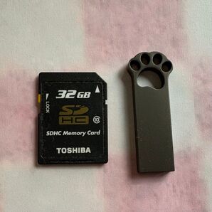 SDカード usbメモリ肉球 セット