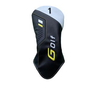 ドライバー用ヘッドカバー 黒/白/黄色