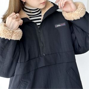 Java リバーシブルハーフジップ ナイロンボアオーバーサイズブルゾン