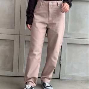 moment+ デニムパンツ(くすみピンク)