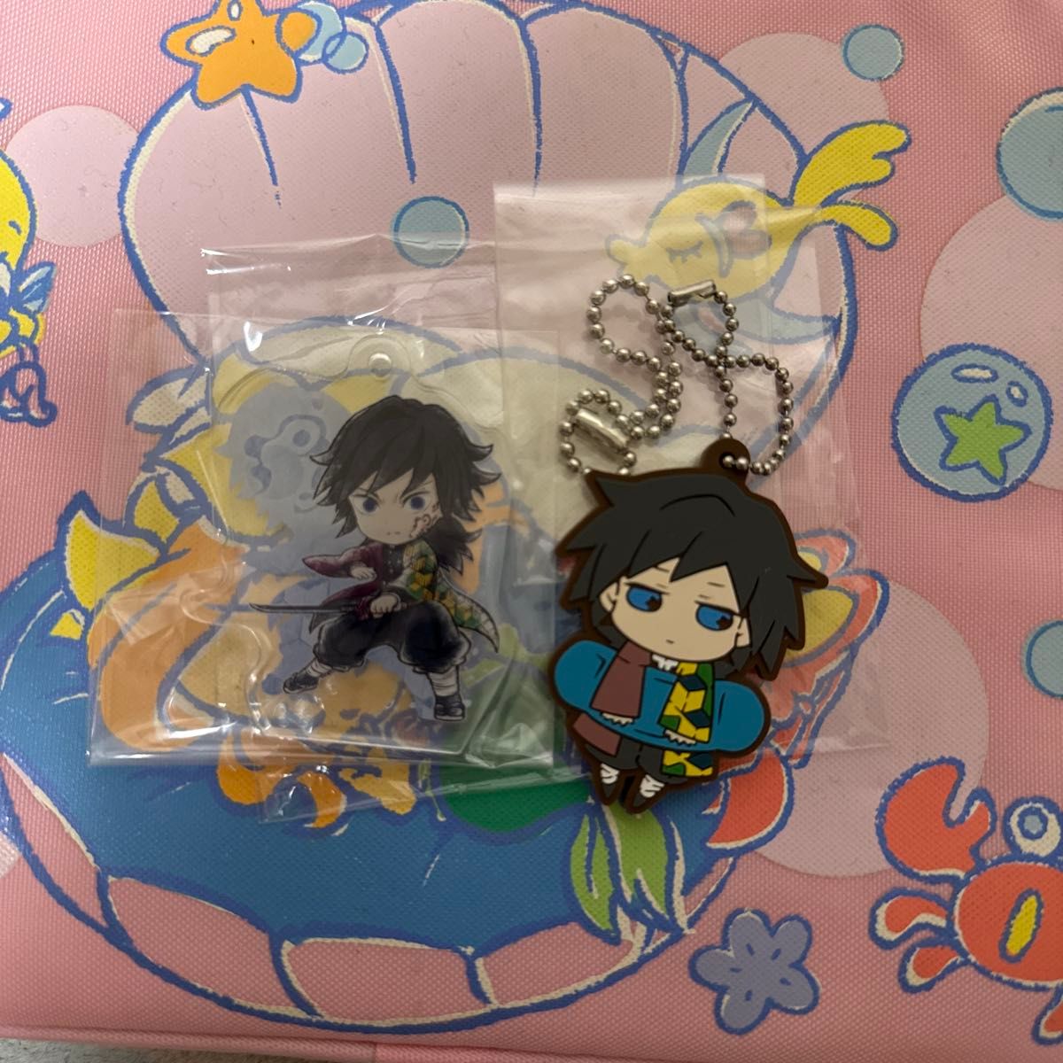 鬼滅の刃 冨岡義勇 一番くじ アクリルスタンド ラバーストラップ