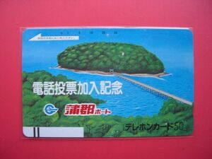 初期フリー　蒲郡ボート　110-4044　電話投票加入記念　未使用テレカ