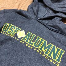 90s Champion◇ECO FLEECE チャンピオン メンズ M グレー プルオーバー パーカー フーデッド 裏起毛 トップス USF ALUMNI USA古着_画像6