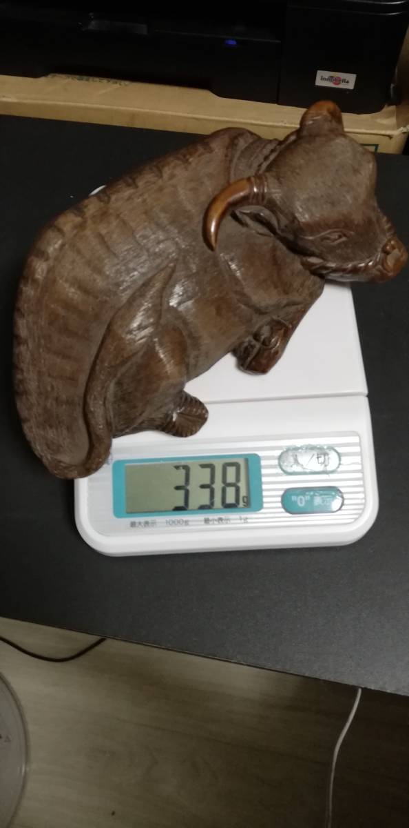 唐木 座玩牛 一丸刀 共箱 唐木 座玩牛 一丸刀 共箱
