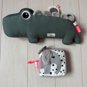 Done by Deer ワニのアクティビティトイとゾウの布絵本 2個セット