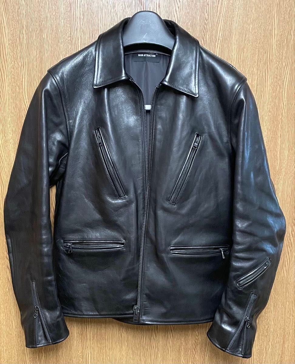 MAIN ATTRACTION レザージャケット ブラック ホースハイド 3