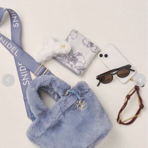 web限定 SNIDEL エコファー ハンドバッグ ブルー 新品