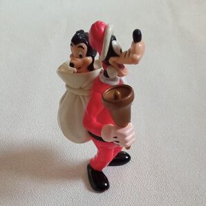 グーフィー と 息子のマックス ディズニー クリスマス フィギュア ベル サンタ アンティーク 平成レトロ ゼンマイ仕掛け