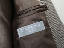 【 YUKI TORII HOMME ユキ トリイ オム 】ウールツイード チェスターコート サイズLL 品番7041 やや薄手 チェック トリイユキ　_画像5