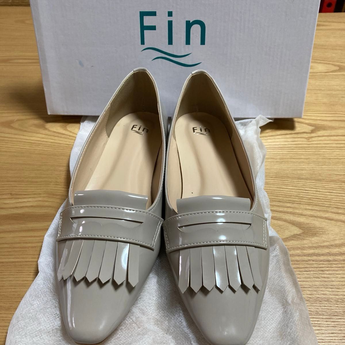 F in エナメル キルトローファー パンプス低反発