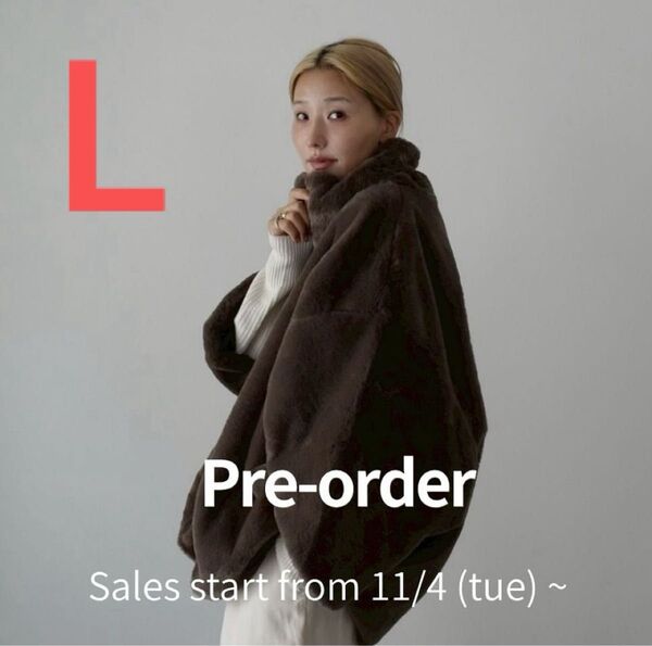 しまむら hideka ファー ブルゾン ジップアップブルゾン L ブラウン