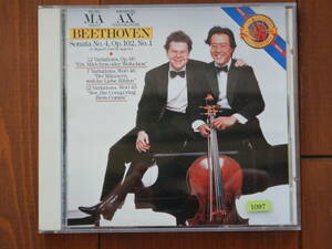 1097◆ヨーヨーマ＆アックス　ベートーヴェン：チェロ・ソナタ臺4番他　MA&AX BEETHOVEN:SONATA No.4/VARIATIONS