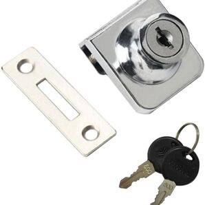 引き出しキャビネット ガラスショーケース ドアキー付き クロームメッキ仕上げ