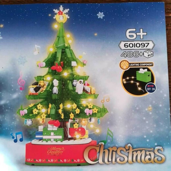 クリスマスツリー　オルゴール　ブロック　レゴ　