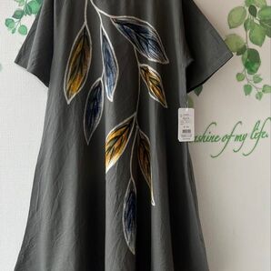 *今期新商品*手書き風 ゆったり!ブラウス チュニック丈 Aライン