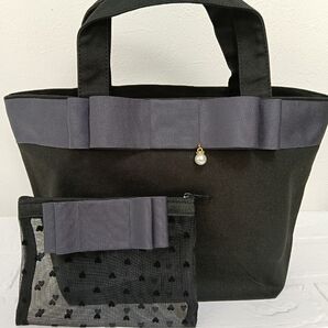 【価格の相談・値引き不可×】ポーチとお揃いリボン*トートバッグ