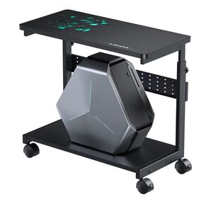 POWER 昇降式L字デスク PCラック パソコンラック pcワゴン ブラック