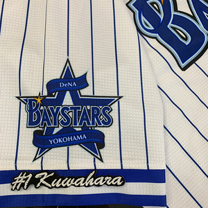 【メール便送料無料】横浜 DeNA ベイスターズ 刺繍ワッペン 桑原 #1 ナンバー/桑原将志/baystars/応援/刺繍/ユニホーム