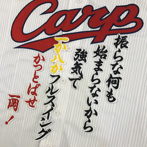 【メール便送料無料】広島 カープ 刺繍ワッペン 一岡 応援歌 白 /一岡竜司/carp/応援/刺繍/ユニホーム