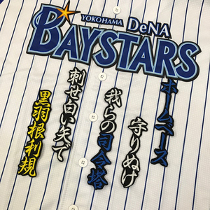 【メール便送料無料】横浜 DeNA ベイスターズ 刺繍ワッペン 黒羽根 応援歌 黒 /黒羽根利規/baystars/応援/刺繍/ユニホーム