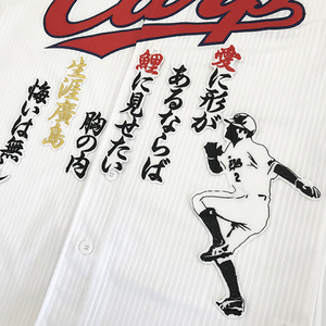 【メール便送料無料】広島 カープ 刺繍ワッペン 田中 シルエット (3) /田中広輔/carp/応援/刺繍/ユニホーム