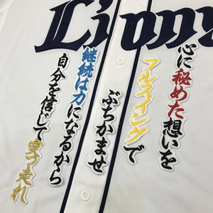 【メール便送料無料】埼玉 西武 ライオンズ 刺繍ワッペン 木村 応援歌 白 /木村文紀/lions/応援/刺繍/ユニホーム