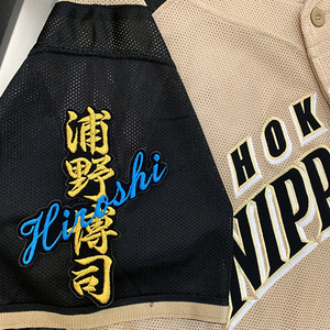 【メール便送料無料】北海道 日本ハム ファイターズ 刺繍ワッペン 浦野 ネーム 黒 /浦野博司/渡辺/fighters/応援/刺繍/ユニホーム