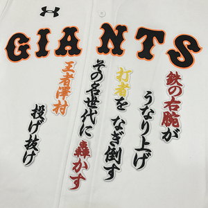 【メール便送料無料】読売 ジャイアンツ 巨人 刺繍ワッペン 澤村 応援歌 白 /澤村拓一/giants/応援/刺繍/ユニホーム