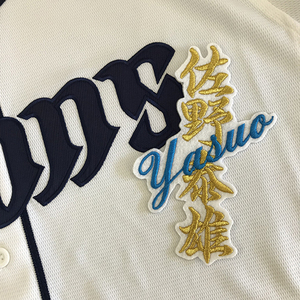 【メール便送料無料】埼玉 西武 ライオンズ 刺繍ワッペン 佐野 ネーム 白 /佐野泰雄/lions/応援/刺繍/ユニホーム