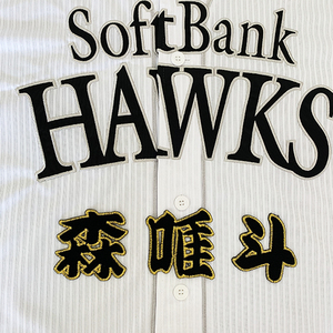 【メール便送料無料】福岡 ソフトバンク ホークス 刺繍ワッペン 森 名前 /森唯斗/hawks/応援/刺繍/ユニホーム