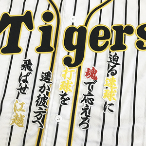 【メール便送料無料】阪神 タイガース 刺繍ワッペン 江越 応援歌 白 /江越大賀/tigers/応援/刺繍/ユニホーム