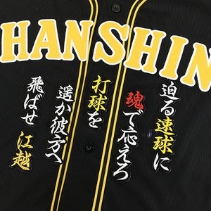 【メール便送料無料】阪神 タイガース 刺繍ワッペン 江越 応援歌 黒 /江越大賀/tigers/応援/刺繍/ユニホーム