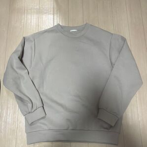 GU ダブルフェイス プルオーバー ベージュ S