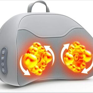 3Dヘッド 温熱機能付きマッサージクッション 腰枕 クッション