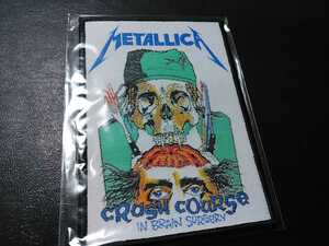 METALLICA 刺繍パッチ ワッペン Crash Course In Brain Surgery 黒枠 メタリカ / slayer iron maiden sodom destruction kreator exodus