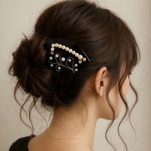 和装 髪飾り 簪 パール ラインストーン 結婚式 浴衣 着物 ヘアアクセサリー