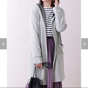 新品未使用 ベルーナ あったか裏ファーフードカーディガン