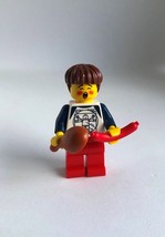 即決 未使用　 レゴ ＬＥＧＯ　ミニフィグ　ミニフィギュア 　食いしん坊の男の子　ソーセージ　チキン　シティ　タウン _画像1