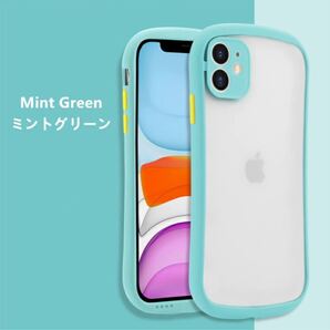 iPhone12ProMax ケース S-ライン曲線美 指紋防止 ミントグリーン