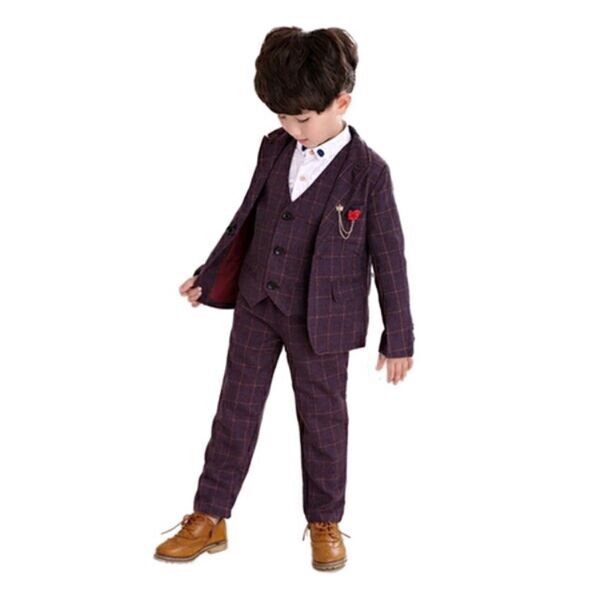 キッズ 男の子 フォーマルスーツ 結婚式 セットアップ フォーマル スーツ 入学式 発表会 卒業式 ワインレッド