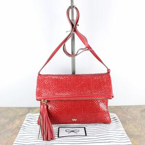 ANYA HINDMARCH MESH LEATHER SHOULDER BAG/アニヤハインドマーチメッシュレザーショルダーバッグ